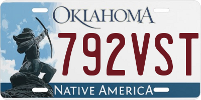 OK license plate 792VST