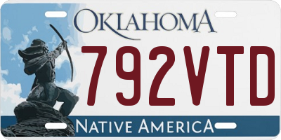 OK license plate 792VTD