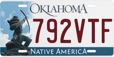 OK license plate 792VTF