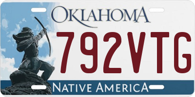 OK license plate 792VTG