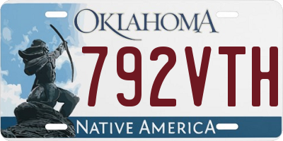OK license plate 792VTH