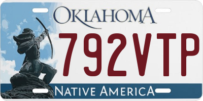 OK license plate 792VTP