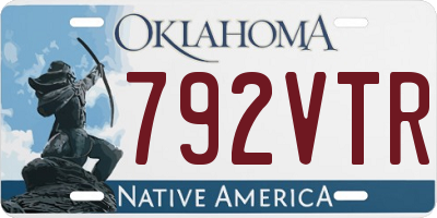OK license plate 792VTR