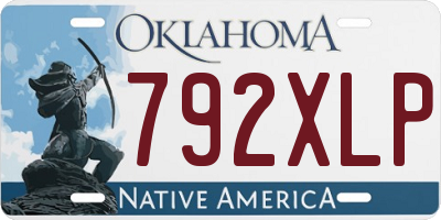 OK license plate 792XLP