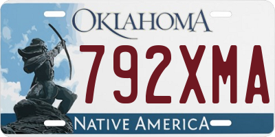 OK license plate 792XMA
