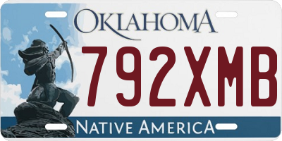 OK license plate 792XMB