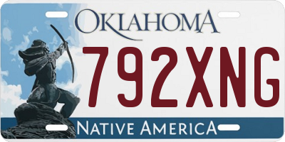 OK license plate 792XNG
