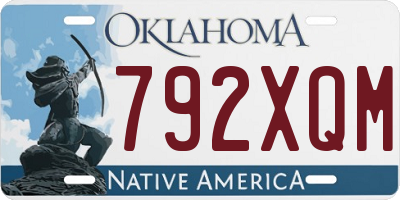 OK license plate 792XQM