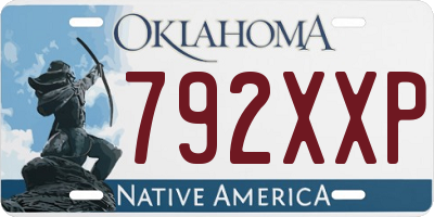 OK license plate 792XXP