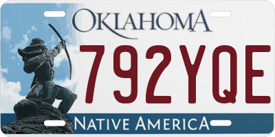 OK license plate 792YQE