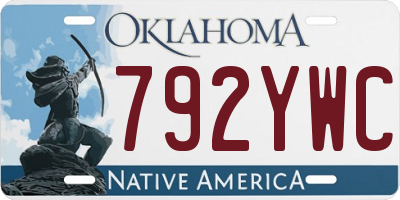 OK license plate 792YWC
