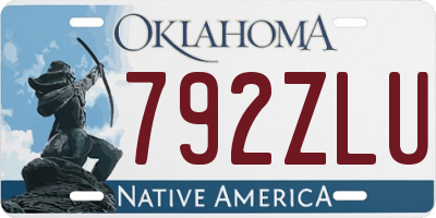 OK license plate 792ZLU