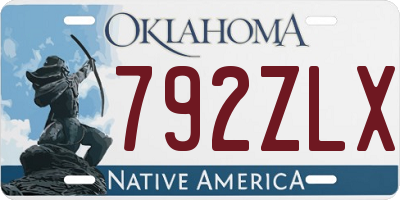 OK license plate 792ZLX