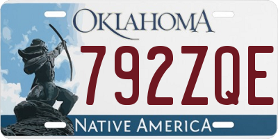 OK license plate 792ZQE