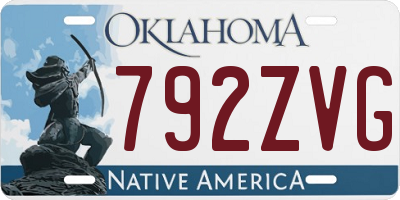 OK license plate 792ZVG