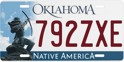 OK license plate 792ZXE