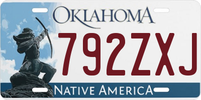 OK license plate 792ZXJ