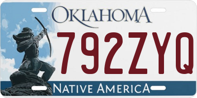 OK license plate 792ZYQ