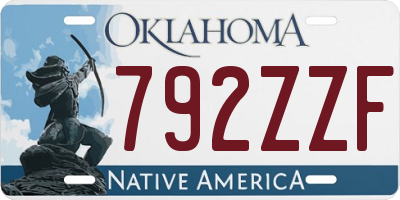 OK license plate 792ZZF