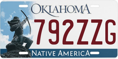 OK license plate 792ZZG