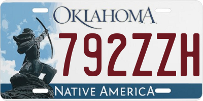 OK license plate 792ZZH