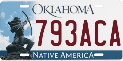 OK license plate 793ACA