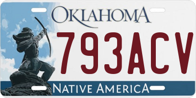 OK license plate 793ACV