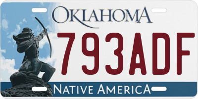 OK license plate 793ADF