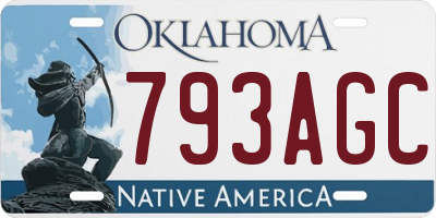 OK license plate 793AGC