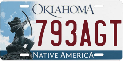 OK license plate 793AGT