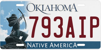 OK license plate 793AIP