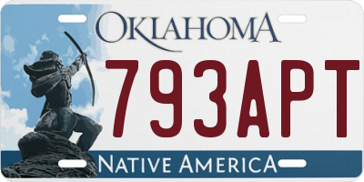 OK license plate 793APT