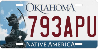 OK license plate 793APU