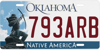 OK license plate 793ARB