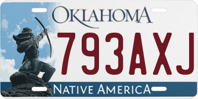 OK license plate 793AXJ