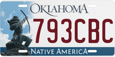 OK license plate 793CBC