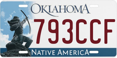 OK license plate 793CCF