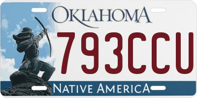 OK license plate 793CCU