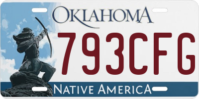 OK license plate 793CFG