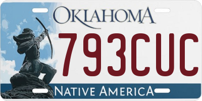 OK license plate 793CUC
