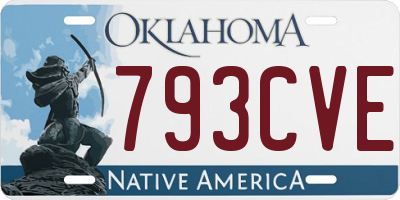OK license plate 793CVE