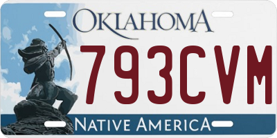 OK license plate 793CVM