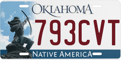 OK license plate 793CVT