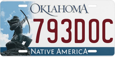 OK license plate 793DOC