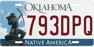 OK license plate 793DPQ