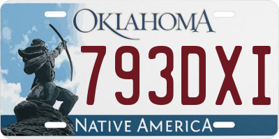 OK license plate 793DXI