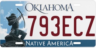 OK license plate 793ECZ