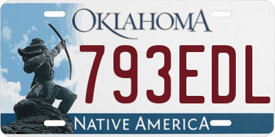OK license plate 793EDL