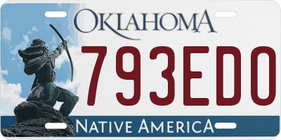 OK license plate 793EDO