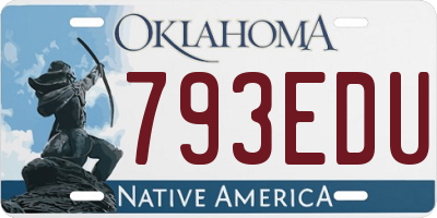 OK license plate 793EDU